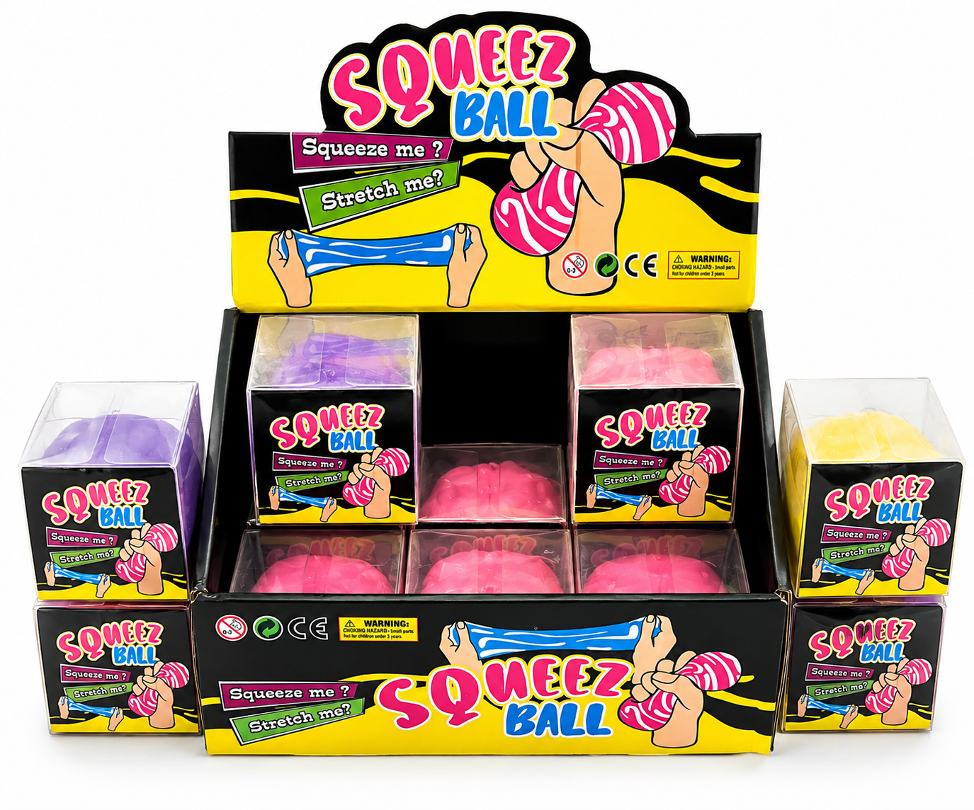 SQUEEZ BALL Stretch & Squish Sensory Fidget Toy – Super Soft Stress Relief Ball